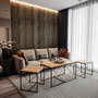 Hanah Home Defne - Atlantic Pine Juego de Mesa de Centro